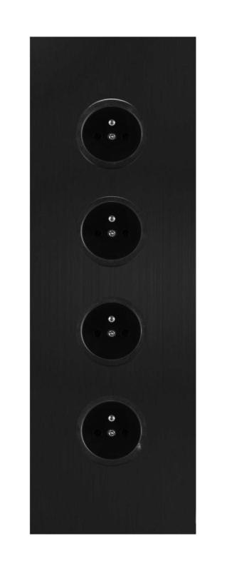 Indux Corner Energetická stĺpiková zásuvka so 4 zásuvkami, uzemnená, čierna 1208972305