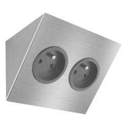 Indux Corner Energetický stĺpik na horizontálne umiestnenie s 2 zásuvkami Penaarde RVS 1208972310