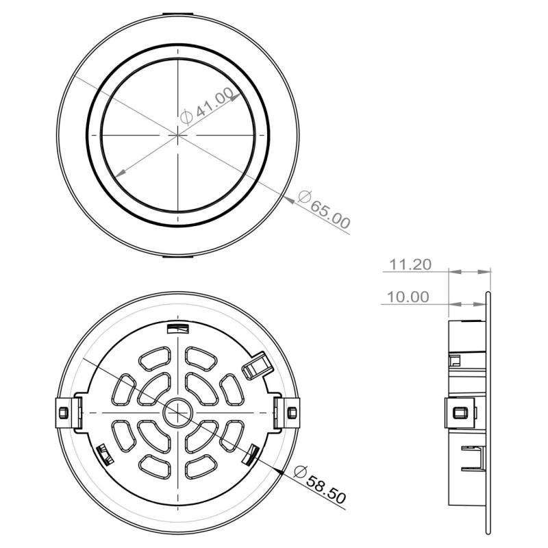 Indux Luma malá vstavaná kuchynská linka Multi Tone LED Set 2 bodové svietidlá v nerezovom vyhotovení 1208972326