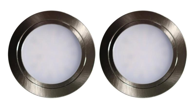 Indux Luma malá vstavaná kuchynská linka Multi Tone LED Set 2 bodové svietidlá v nerezovom vyhotovení 1208972326