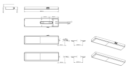 Indux Nivo Kuchynská LED sada 3x3 W s centrálnym vypínačom, čierna 1208972330