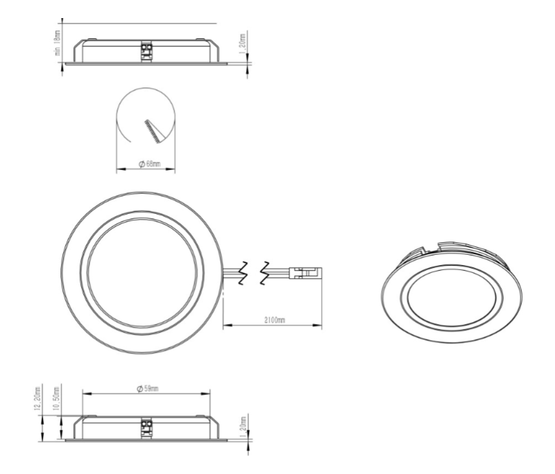 Indux Luma Built-in kitchen Multi Tone LED Set 4 Spots White 1208972410