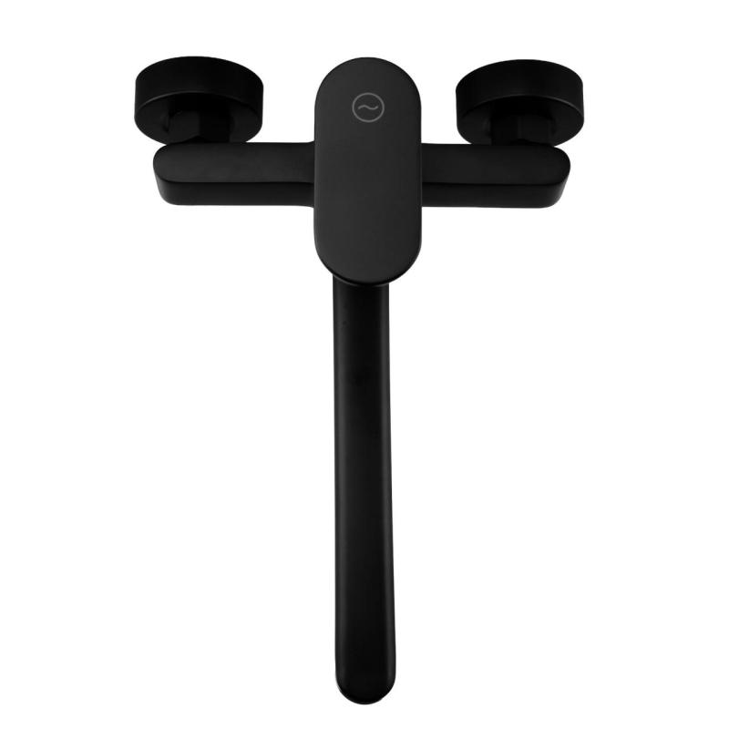 Aquanello Casa Jednopáková kuchynská batéria čierna s výtokom 25 cm BL-1425-CS