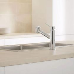 Aquanello Voss Kuchynská batéria Chróm s výsuvnou hubicou a sprchovou funkciou CR-7200-VS