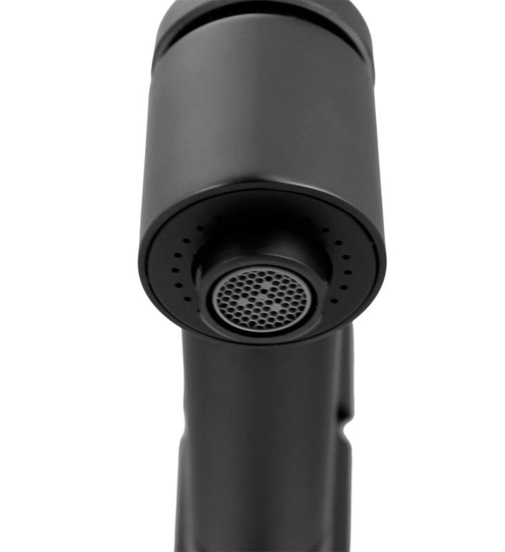 Aquanello Voss Kuchynská batéria čierna s výsuvným výtokom a sprchovou funkciou BL-7200-VS