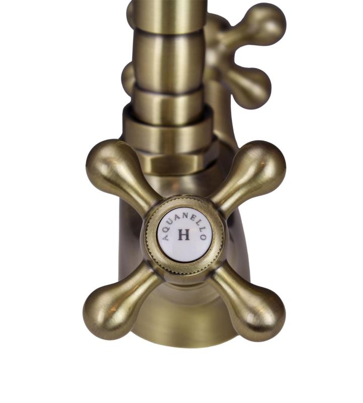 Aquanello Heritage Ascot Klasická kuchyňa Nostalgický kuchynský kohútik Bronz s pravouhlým výtokom BN-4002-HA