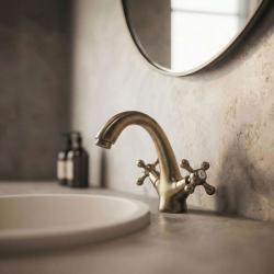 Aquanello Heritage Ascot Klasický nostalgický umývadlový batériový kohútik Bronz BN-4101-HA