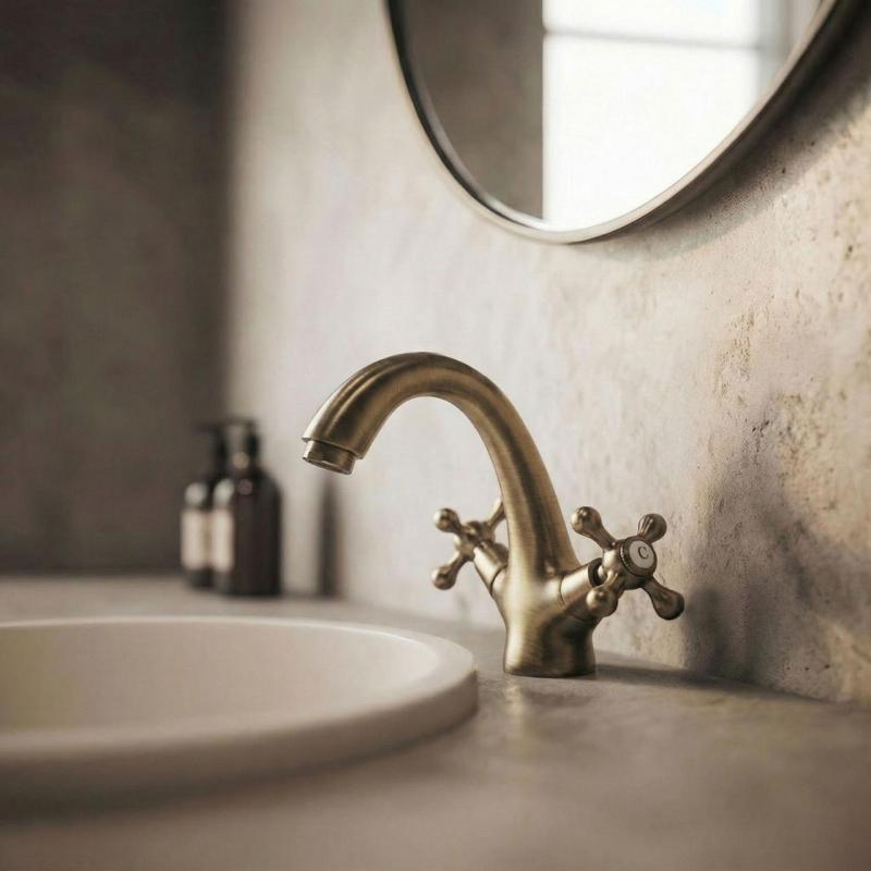 Aquanello Heritage Ascot Klasický nostalgický umývadlový batériový kohútik Bronz BN-4101-HA