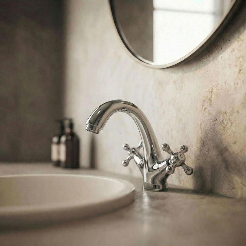 Aquanello Heritage Ascot Klasický nostalgický umývadlový batériový kohútik chróm CR-4101-HA