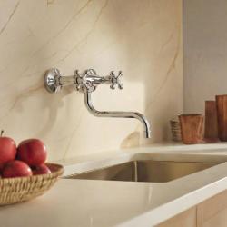 Aquanello Heritage Ascot Klasická kuchynská nástenná batéria, chróm CR-4111-HA