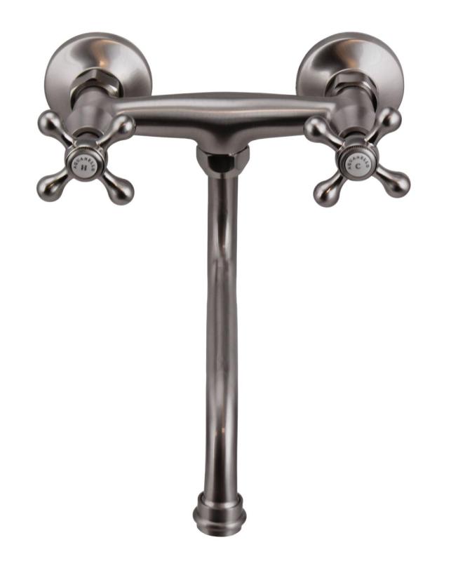 Aquanello Heritage Ascot Klasický kuchynský nástenný kohútik z nehrdzavejúcej ocele NB-4111-HA