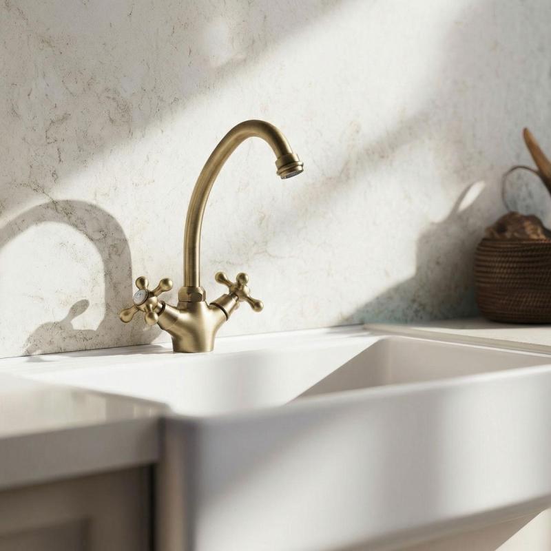 Aquanello Heritage Ascot Klasická kuchyňa Nostalgický kuchynský kohútik Bronz BN-4004-HA