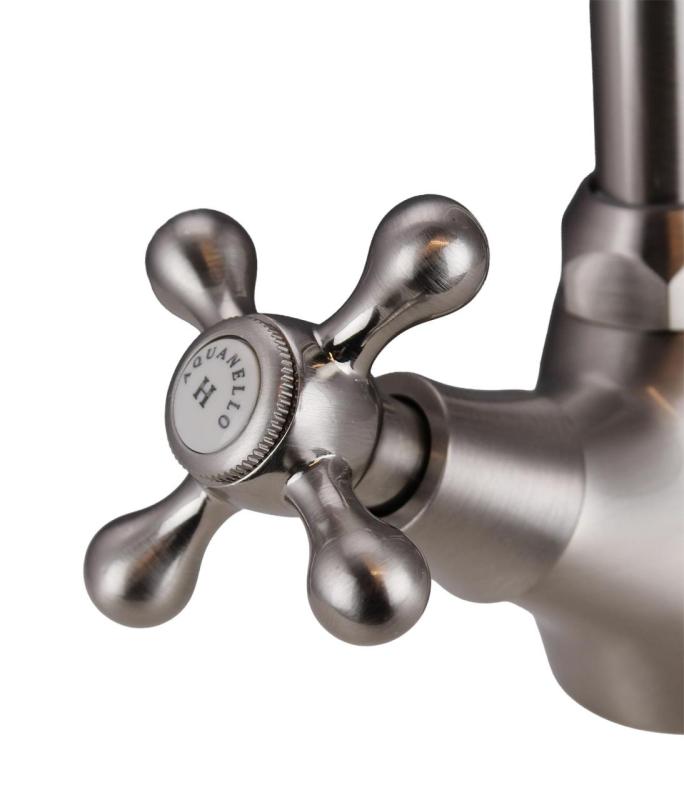 Aquanello Heritage Ascot Klasická kuchyňa Nostalgický kuchynský kohútik z nehrdzavejúcej ocele NB-4004-HA