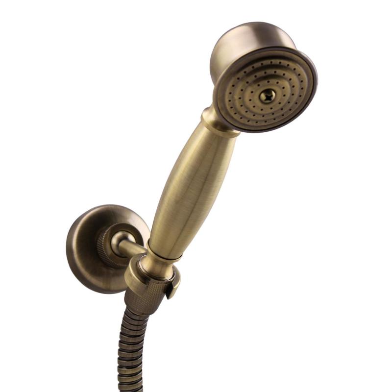 Aquanello Heritage Ascot Klasická sprchová súprava s otočnými gombíkmi v bronzovej farbe vrátane ručnej sprchy BN-2002-HA