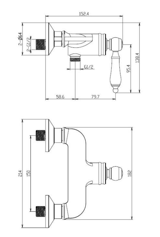Aquanello Heritage Manor Klasická sprchová batéria Bronz BN-2001-HM