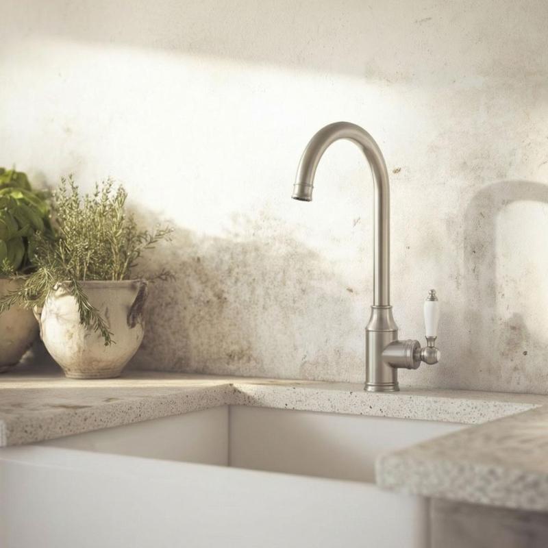 Aquanello Heritage Manor Klasická kuchyňa Nostalgická kuchynská batéria z nehrdzavejúcej ocele NB-9001-HM