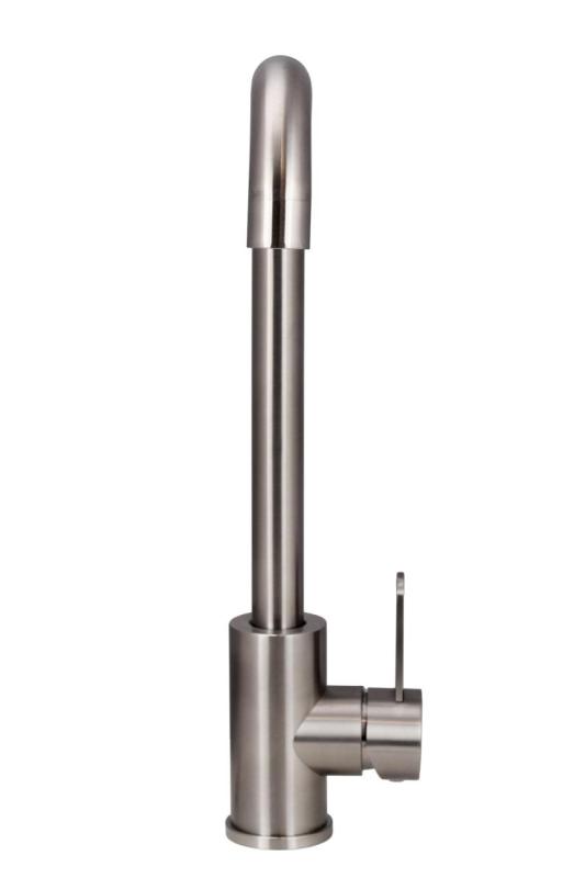 Aquanello Forma Masívna kuchynská batéria z nehrdzavejúcej ocele s jednou rukoväťou SS-1001-FM