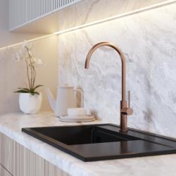 Graniteland Vira Slim Kuchynská batéria z brúsenej medi s otočným výtokom 1208972624