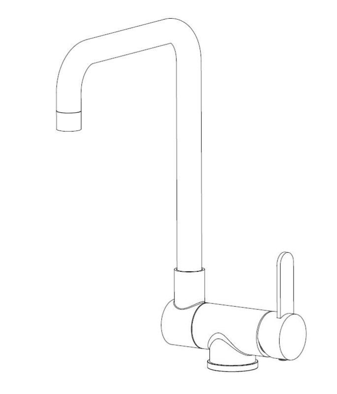 Aquanello Forma Solid Stainless Steel Pull-Down Kitchen Faucet, Black  BL-1011-FM