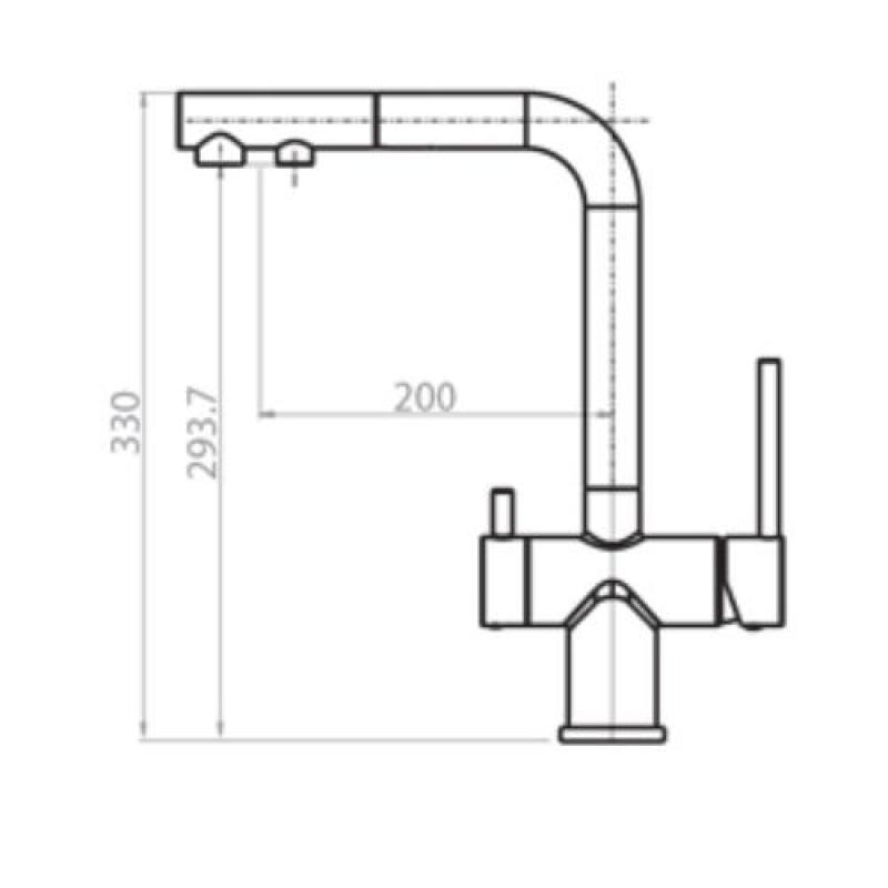 Ausmann Ellington 3-Way Kitchen Faucet with Pull-Out Spout and Filtered Water – Copper  1208972694