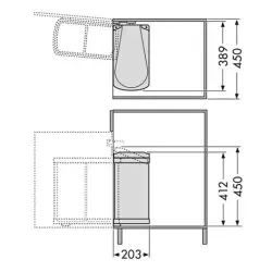Odpadkový kôš Hailo uno 3418.00