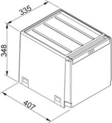 Franke Cube 40 odpadový systém 2 x 14 litrový odpadkový kôš 1340039330
