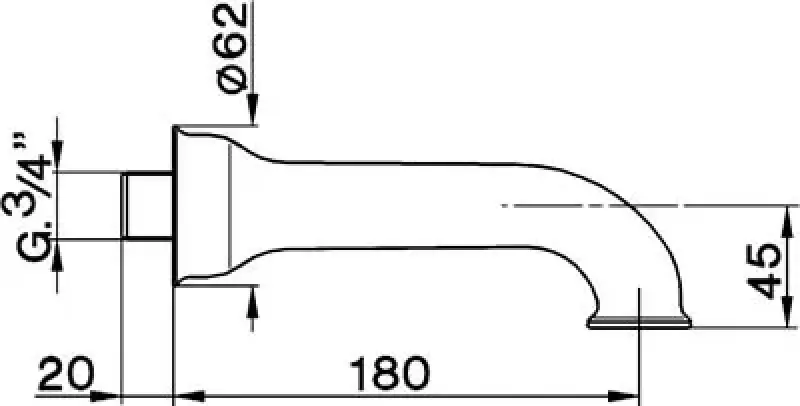 Cisal Arcana Keramický Výtok Chróm 180mm R00024121